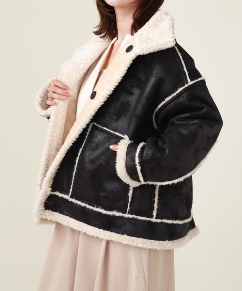 archives（アルシーヴ）の「リバーシブルヴィンテージムートンジャケット（ムートンコート・レディース・ブラウン/アイボリー/ブラック・MEDIUM）」の17枚目の写真