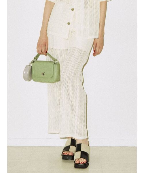 jouetie（ジュエティ）の「シアーパターンサマーパンツ【セットアップ対応】（その他パンツ・レディース・オフホワイト/ピンク/ブルー・MEDIUM）」の2枚目の写真