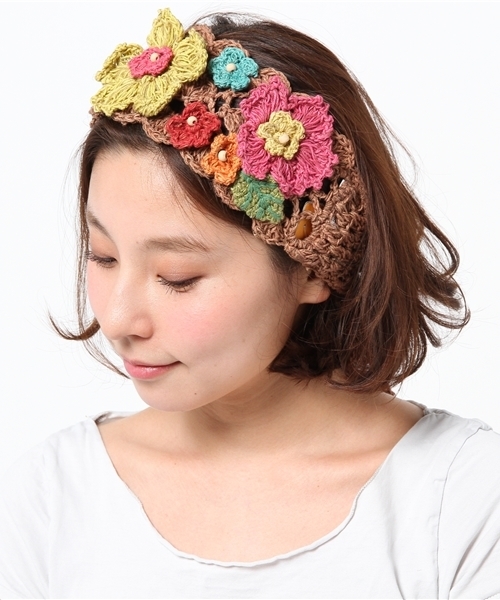 チャイハネ(チャイハネ)の「【チャイハネ】FLOWERクロッシュヘアバンド(ヘアバンド・レディース・キナリ/グリーン/イエロー/ラベンダー/ブラウン/モカ・FREE)」の15枚目の写真