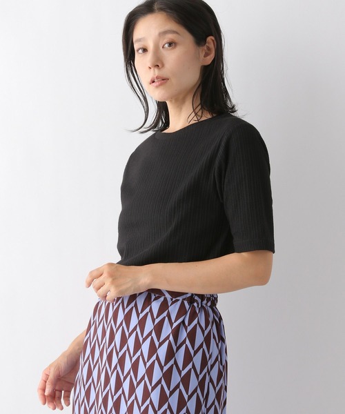 LEPSIM（レプシィム）の「リブカットソー　294897（Tシャツ/カットソー・レディース・ブルー/ブラック・FREE）」の6枚目の写真