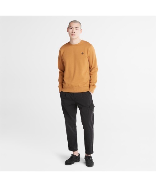 Timberland(ティンバーランド)の「メンズ オイスター リバー チェスト ロゴ ブラッシュバック クルーネック スウェット(スウェット・メンズ・ヘザーグレー/ブラック/ダークブルー/ブラック系その他/ブルー・LARGE/MEDIUM/SMALL/X-LARGE/X-SMALL/XX-LARGE)」の19枚目の写真