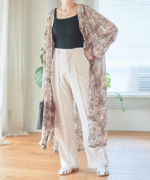 anown（アノン）の「カラーパンツ センタープレス パンツ フレアパンツ ストレッチ パンツ グリーン イエロー 通勤 きれいめ カジュアル ポケット付き（その他パンツ・レディース・ブラック/パープル/イエロー/グリーン/アイボリー/ピンク系・S/M/L）」の16枚目の写真