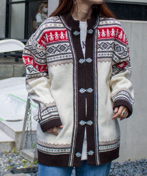 GLOSTER | 【GLOSTER/グロスター】フェアアイル柄 エスニックカーディガン(カーディガン/ボレロ)