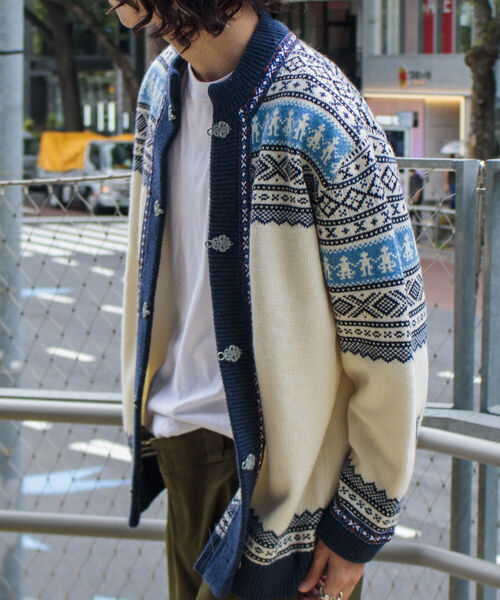 GLOSTER(グロスター)の「【GLOSTER/グロスター】フェアアイル柄 エスニックカーディガン(カーディガン/ボレロ・メンズ・ホワイト系その他/ブラック系その他/ブルー系その他・M/L)」の14枚目の写真