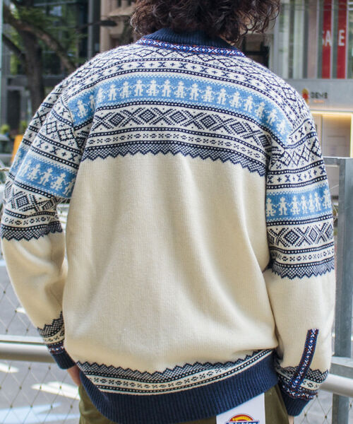 GLOSTER(グロスター)の「【GLOSTER/グロスター】フェアアイル柄 エスニックカーディガン(カーディガン/ボレロ・メンズ・ホワイト系その他/ブラック系その他/ブルー系その他・M/L)」の18枚目の写真