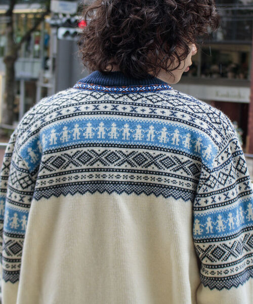 GLOSTER(グロスター)の「【GLOSTER/グロスター】フェアアイル柄 エスニックカーディガン(カーディガン/ボレロ・メンズ・ホワイト系その他/ブラック系その他/ブルー系その他・M/L)」の22枚目の写真