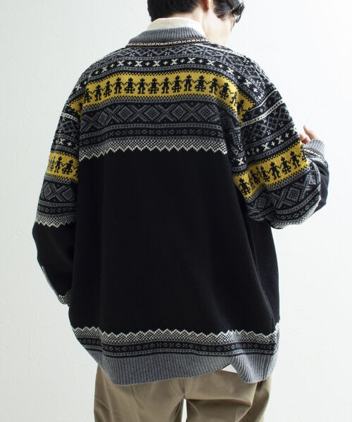 GLOSTER(グロスター)の「【GLOSTER/グロスター】フェアアイル柄 エスニックカーディガン(カーディガン/ボレロ・メンズ・ホワイト系その他/ブラック系その他/ブルー系その他・M/L)」の11枚目の写真