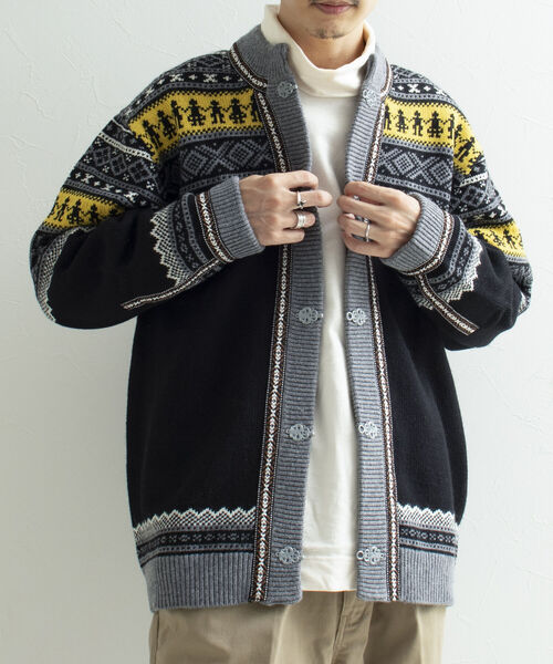 GLOSTER(グロスター)の「【GLOSTER/グロスター】フェアアイル柄 エスニックカーディガン(カーディガン/ボレロ・メンズ・ホワイト系その他/ブラック系その他/ブルー系その他・M/L)」の19枚目の写真