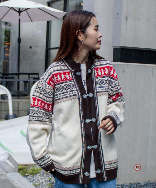 GLOSTER(グロスター)の「【GLOSTER/グロスター】フェアアイル柄 エスニックカーディガン(カーディガン/ボレロ・メンズ・ホワイト系その他/ブラック系その他/ブルー系その他・M/L)」の8枚目の写真