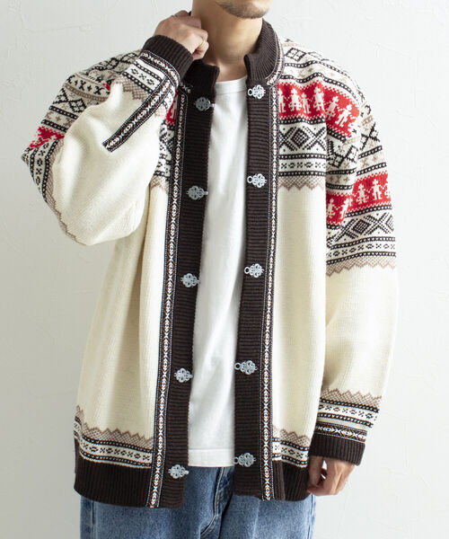 GLOSTER(グロスター)の「【GLOSTER/グロスター】フェアアイル柄 エスニックカーディガン(カーディガン/ボレロ・メンズ・ホワイト系その他/ブラック系その他/ブルー系その他・M/L)」の13枚目の写真