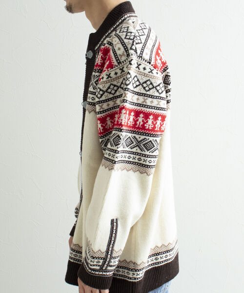GLOSTER(グロスター)の「【GLOSTER/グロスター】フェアアイル柄 エスニックカーディガン(カーディガン/ボレロ・メンズ・ホワイト系その他/ブラック系その他/ブルー系その他・M/L)」の9枚目の写真