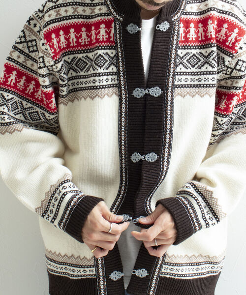 GLOSTER(グロスター)の「【GLOSTER/グロスター】フェアアイル柄 エスニックカーディガン(カーディガン/ボレロ・メンズ・ホワイト系その他/ブラック系その他/ブルー系その他・M/L)」の21枚目の写真