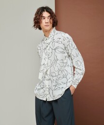 tk.TAKEO KIKUCHI | アソートフラワー長袖スカーフシャツ(シャツ/ブラウス)