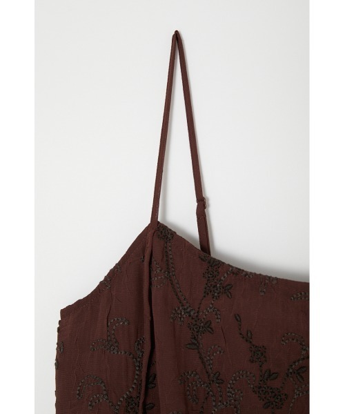MOUSSY（マウジー）の「SHEER EMBROIDERED キャミソール（キャミソール・レディース・ブラウン/アイボリー/パープル・FREE）」の8枚目の写真