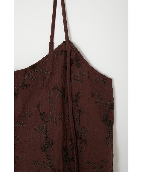 MOUSSY（マウジー）の「SHEER EMBROIDERED キャミソール（キャミソール・レディース・ブラウン/アイボリー/パープル・FREE）」の9枚目の写真