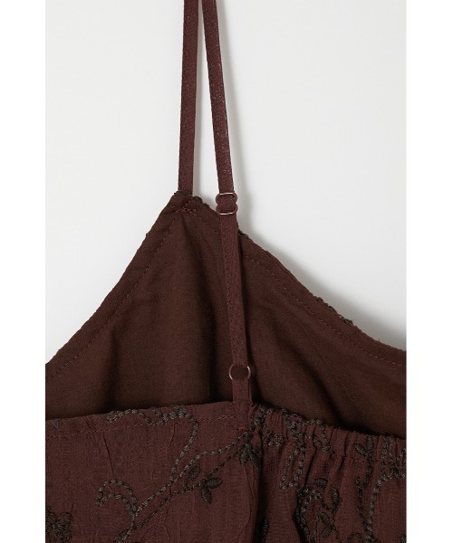 MOUSSY（マウジー）の「SHEER EMBROIDERED キャミソール（キャミソール・レディース・ブラウン/アイボリー/パープル・FREE）」の11枚目の写真