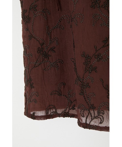 MOUSSY（マウジー）の「SHEER EMBROIDERED キャミソール（キャミソール・レディース・ブラウン/アイボリー/パープル・FREE）」の12枚目の写真