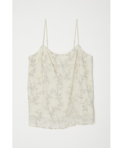 MOUSSY（マウジー）の「SHEER EMBROIDERED キャミソール（キャミソール・レディース・ブラウン/アイボリー/パープル・FREE）」の14枚目の写真
