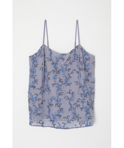 MOUSSY（マウジー）の「SHEER EMBROIDERED キャミソール（キャミソール・レディース・ブラウン/アイボリー/パープル・FREE）」の16枚目の写真