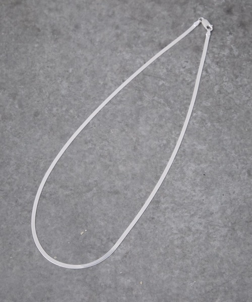 PUBLIC TOKYO(パブリックトウキョウ)の「【シルバー925】ヘリンボーンチェーンネックレス/スネークチェーン(ネックレス・メンズ・シルバー・FREE)」の1枚目の写真