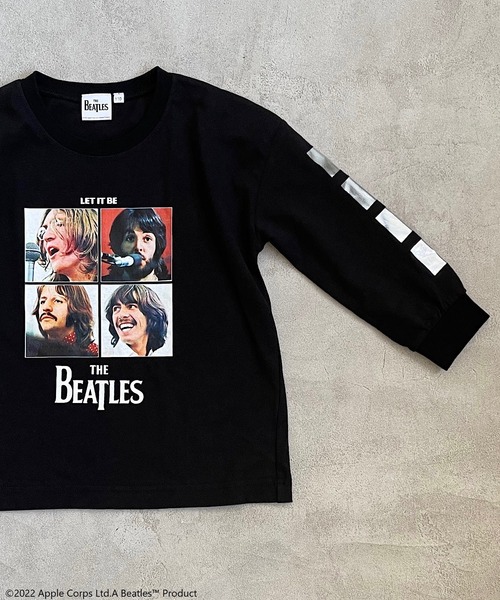 THE BEATLES　ザビートルズ　ロンT　長袖Tシャツ　ビッグプリント　古着 The Beatles tシャツ 「THE BEATLES/ザ・ビートルズ 」袖配色