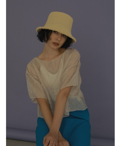 AMAIL（アマイル）の「See-through flower cloth（Tシャツ/カットソー・レディース・ブラック/ベージュ/アイボリー・FREE）」の10枚目の写真