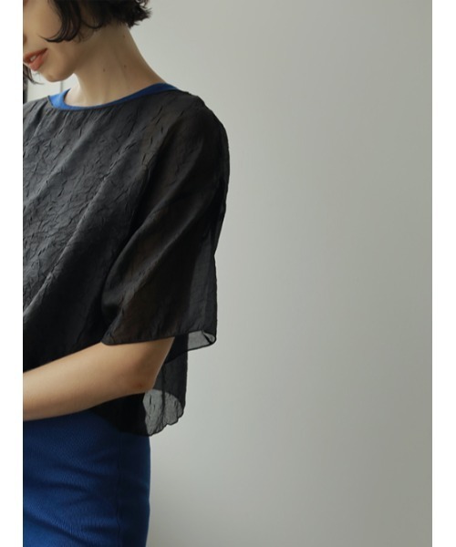 AMAIL（アマイル）の「See-through flower cloth（Tシャツ/カットソー・レディース・ブラック/ベージュ/アイボリー・FREE）」の17枚目の写真