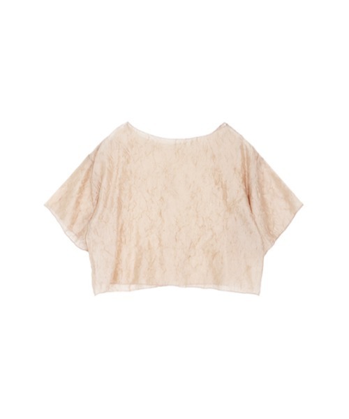 AMAIL（アマイル）の「See-through flower cloth（Tシャツ/カットソー・レディース・ブラック/ベージュ/アイボリー・FREE）」の7枚目の写真