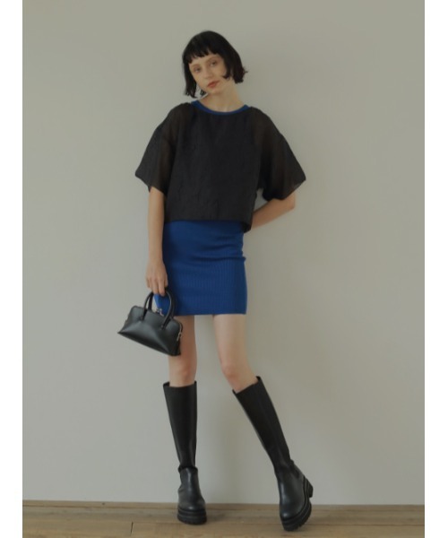 AMAIL（アマイル）の「See-through flower cloth（Tシャツ/カットソー・レディース・ブラック/ベージュ/アイボリー・FREE）」の11枚目の写真