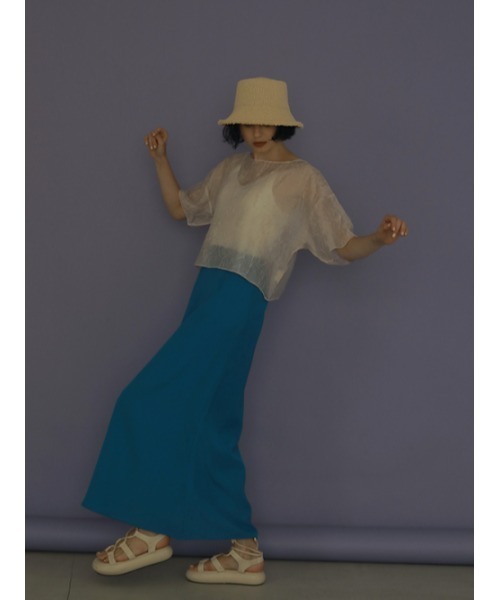 AMAIL（アマイル）の「See-through flower cloth（Tシャツ/カットソー・レディース・ブラック/ベージュ/アイボリー・FREE）」の16枚目の写真