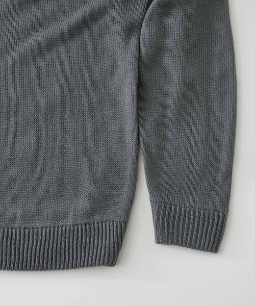 Kappa（カッパ）の「Kappa / カッパ 別注 ロゴ刺繍 オーバーサイズ ボリュームニットルーズカーディガン（カーディガン/ボレロ・メンズ・ダークグレー/グリーン/ブラック/グレイッシュベージュ/グレイッシュブルー・M/L）」の13枚目の写真