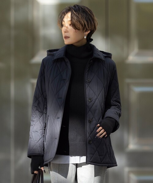 J.PRESS(ジェイプレス)の「【抗菌防臭】コンパクトタフタプレミアム撥水 ショート アウター(その他アウター・レディース・カーキ系/ネイビー系/ブラウン系・11/9)」の3枚目の写真