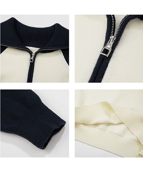 Fano Studios(ファノ ストゥディオズ)の「バイカラー ハーフジップニット FQ22S151【Fano Studios】(スウェット・レディース・ホワイト・S/M/L)」の16枚目の写真