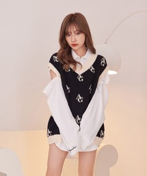ANDGEEBEE | UNISEX モノグラムニットベスト(ベスト)