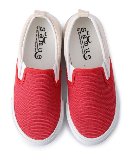 green label relaxing（グリーンレーベルリラクシング）の「【KIDS】撥水性［samue］ Penguin スリッポン◆（スリッポン・キッズ・レッド/ネイビー・18cm/19cm/15cm/16cm/17cm）」の3枚目の写真