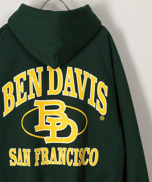 BEN DAVIS(ベンデイビス)の「【BENDAVIS/ベンデイビス】ヘビーウェイトバックプリントフルジップフーディ/ビッグシルエット/裏起毛(パーカー・レディース・ブラック/グリーン/アッシュグレー・M/L/XL)」の22枚目の写真