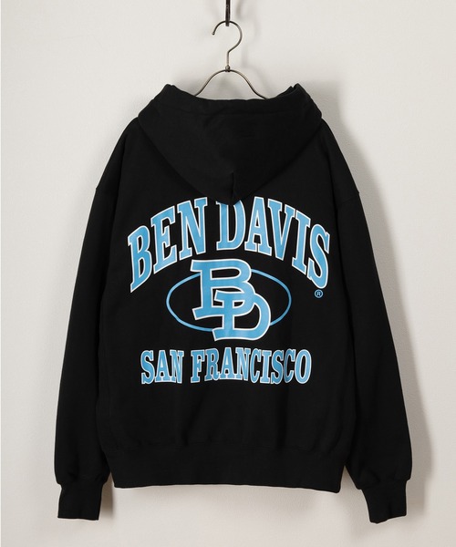 BEN DAVIS(ベンデイビス)の「【BENDAVIS/ベンデイビス】ヘビーウェイトバックプリントフルジップフーディ/ビッグシルエット/裏起毛(パーカー・レディース・ブラック/グリーン/アッシュグレー・M/L/XL)」の5枚目の写真