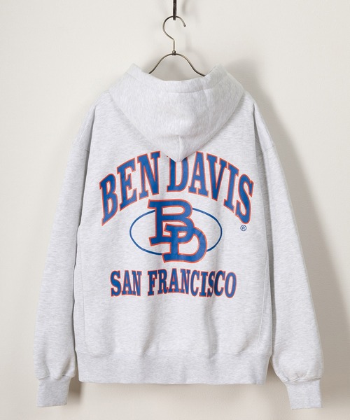 BEN DAVIS(ベンデイビス)の「【BENDAVIS/ベンデイビス】ヘビーウェイトバックプリントフルジップフーディ/ビッグシルエット/裏起毛(パーカー・レディース・ブラック/グリーン/アッシュグレー・M/L/XL)」の7枚目の写真
