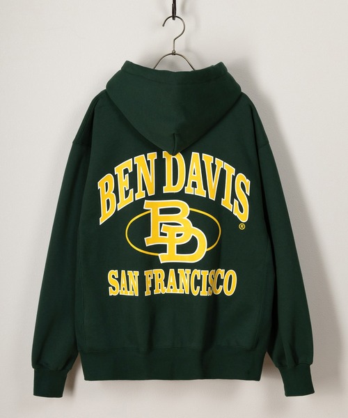 BEN DAVIS(ベンデイビス)の「【BENDAVIS/ベンデイビス】ヘビーウェイトバックプリントフルジップフーディ/ビッグシルエット/裏起毛(パーカー・レディース・ブラック/グリーン/アッシュグレー・M/L/XL)」の9枚目の写真