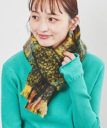 QUIOC（キオック）ツイードチェックマフラー