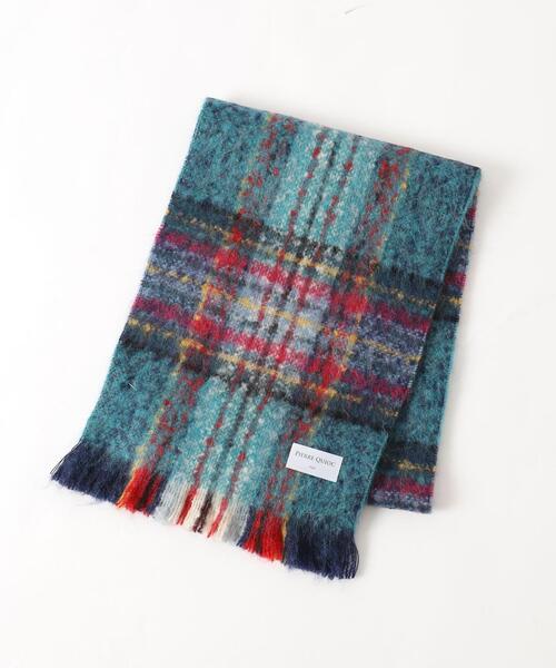coen（コーエン）の「QUIOC（キオック）ツイードチェックマフラー（マフラー・レディース・ダークグリーン/ターコイズブルー/ネイビー・FREE）」の13枚目の写真