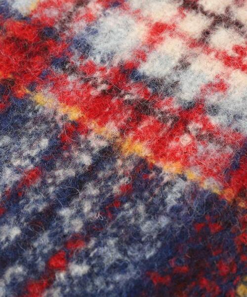 coen（コーエン）の「QUIOC（キオック）ツイードチェックマフラー（マフラー・レディース・ダークグリーン/ターコイズブルー/ネイビー・FREE）」の15枚目の写真