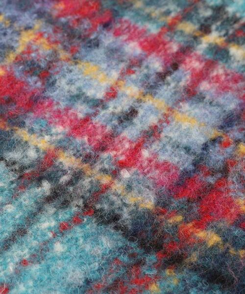 coen（コーエン）の「QUIOC（キオック）ツイードチェックマフラー（マフラー・レディース・ダークグリーン/ターコイズブルー/ネイビー・FREE）」の8枚目の写真