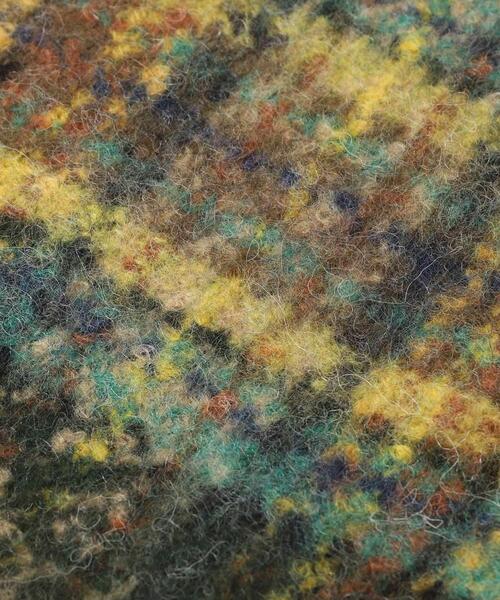 coen（コーエン）の「QUIOC（キオック）ツイードチェックマフラー（マフラー・レディース・ダークグリーン/ターコイズブルー/ネイビー・FREE）」の6枚目の写真