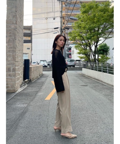 MOUSSY(マウジー)の「LILY YARN MESH ニット(ニット/セーター・レディース・レッド/ブラック/オフホワイト・FREE)」の16枚目の写真