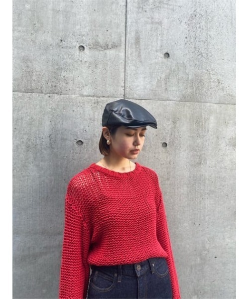 MOUSSY(マウジー)の「LILY YARN MESH ニット(ニット/セーター・レディース・レッド/ブラック/オフホワイト・FREE)」の17枚目の写真