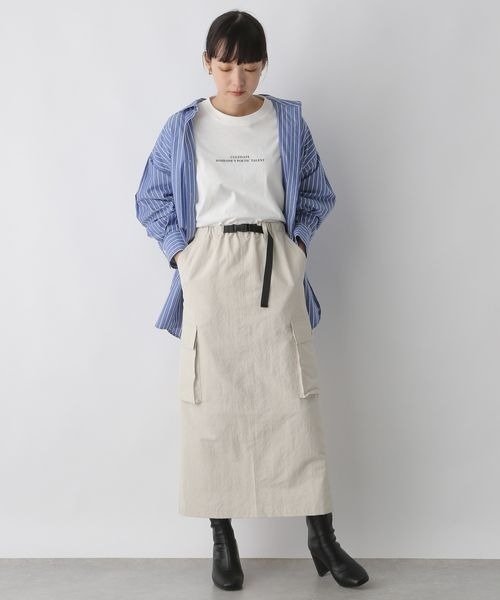 LOWRYS FARM(ローリーズファーム)の「ミリタリーサイドポケットスカート 168460(スカート・レディース・アイボリー/ブラック/カーキ・FREE)」の4枚目の写真