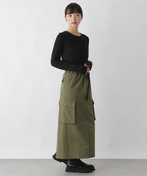 LOWRYS FARM(ローリーズファーム)の「ミリタリーサイドポケットスカート 168460(スカート・レディース・アイボリー/ブラック/カーキ・FREE)」の9枚目の写真