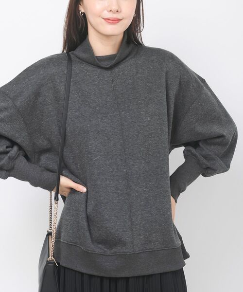 rps（アールピーエス）の「裏起毛ハイネックプルオーバー（スウェット・レディース・ブラック/パープル/アイボリー/モカ/グレー系その他/ライトグレー/ブラック系その他4・M/フリー）」の5枚目の写真