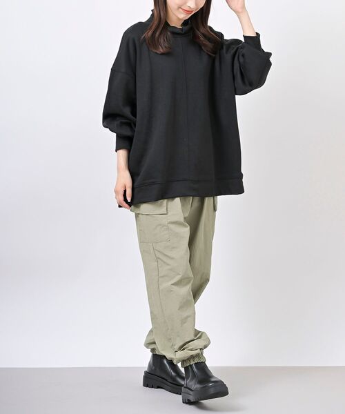 rps（アールピーエス）の「裏起毛ハイネックプルオーバー（スウェット・レディース・ブラック/パープル/アイボリー/モカ/グレー系その他/ライトグレー/ブラック系その他4・M/フリー）」の18枚目の写真